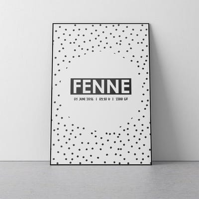 MOODZ design - Geboorteposter D - A4 formaat - kraamcadeau