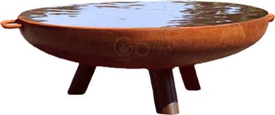 GoFire Lev Cortenstaal Waterschaal 80 cm - vogelbad - vogel drinkschaal - groot vogelbad