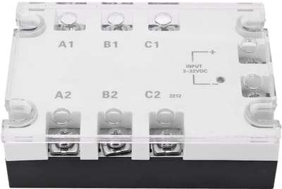 Dailygoody Solid-state Relais Geruisloos Eenvoudige installatie Betrouwbaar 3-fase relais voor DC naar AC 3-32 VDC tot 24-480 VAC