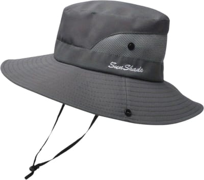 Nivard Zonnehoed - Reishoed - UV Beschermende Hoed - Bucket Hat - Festival - Pet - Hoedje Voor Dames & Heren - Hoofdbescherming - Donkergrijs