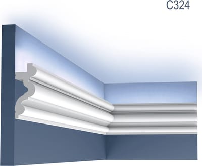 Kroonlijst Orac Decor C324 LUXXUS AUTOIRE Sierlijst Lijstwerk Indirecte verlichting tijdeloos klassieke stijl wit 2 m