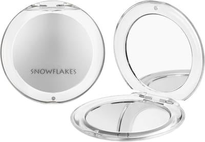 Dubbelzijdige compact spiegel met 10x vergroting - handspiegel voor make-up tas