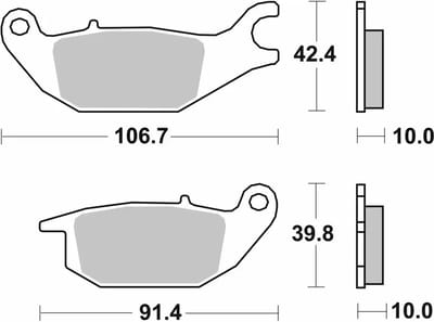 Plaquette de frein AR SBS pour moto Honda 125 Cbr R 2003 à 2010 784HF Neuf
