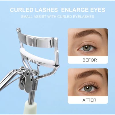 Fresh Eye Beauty wimperkruller met zacht siliconen kussen, wimperkruller met brede boog, creëer natuurlijke langdurige gekrulde wimpers, comfortabel krasvrij handvat make-up accessoire