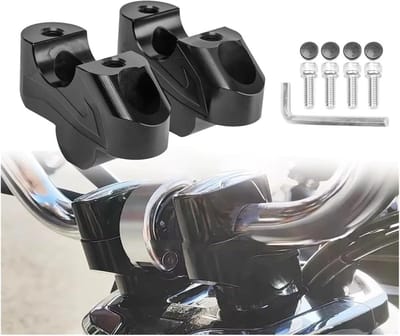 Stuurklem Verhogers - Stuurverhoger Motor - Comfortabeler Rijden - CNC Aluminiumlegering - 1 set - Zwart