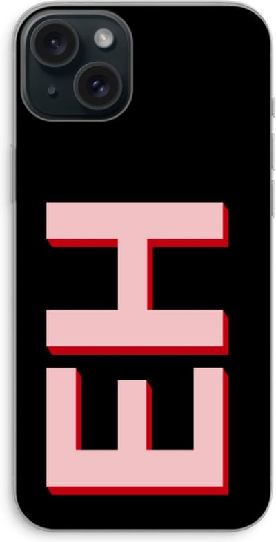 Gepersonaliseerd - Case Company® - Hoesje geschikt voor iPhone 15 Plus hoesje - Monogram - Soft Cover Telefoonhoesje - Bescherming aan alle Kanten en Schermrand