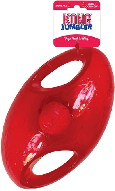 Kong Jumbler Football - hondenspeelgoed - L-Xl - Assorti -  Ø23 cm