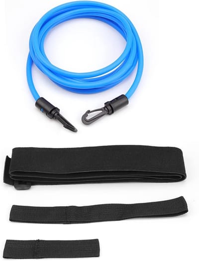 Zwemtraining Set - Weerstandsband - Conditie Verbeteren - Verstelbare Band - 4 Meter Touw - Blauw