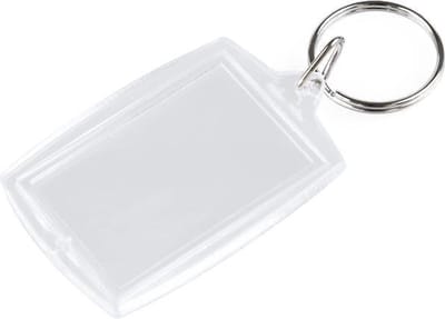 50x Dubbelzijdige Fotosleutelhanger Met Foto Houders Set - 32 x 46 mm - Plastic Photo Keychain
