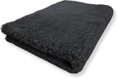 Topmast Vetbed - Antislip Hondendeken - Benchmat -puppykleed dierenmat - Zwart Effen - 150 x 100 CM - Machine Wasbaar
