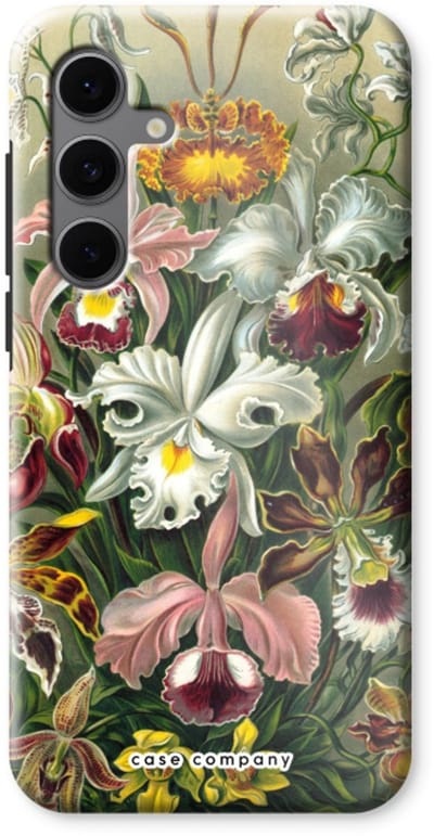 Case Company® - Hoesje geschikt voor Samsung Galaxy S24 FE hoesje - Haeckel Orchidae - Tough Case - Maximale Bescherming alle Kanten en Schermrand