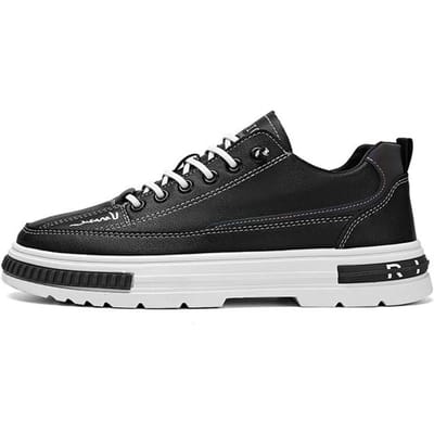 Chaussures Blanches Polyvalentes pour Homme Été Respirantes Antidérapantes Décontractées Chaussures pour Homme Absorbant les Chocs Résistantes à l'Usure Chaussures de Sport pour Homme 44 noir
