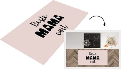 Keukenloper - Loper keuken - Spreuken - Quotes Beste Mama Ooit - Moederdag - Cadeau - 120x60 cm - Keukenloper vinyl