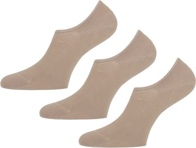 Teckel - Unisex Footies Antislip - 3-Pack - Maat 40/46 - Beige