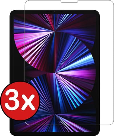 Screenprotector - 3 Stuks - Geschikt voor Apple iPad Pro (2021) - 11 inch - 3e generatie - Extra Sterk - Beschermglas - Gehard Glas - Tempered Glass - Screen Protector