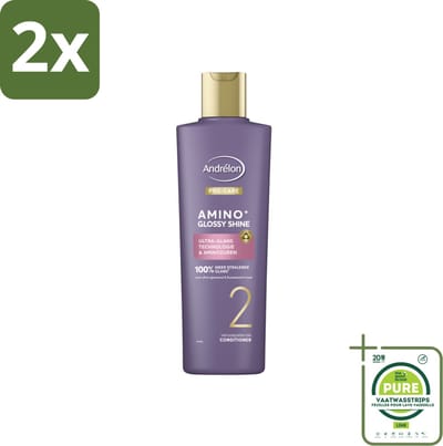 Andrélon – Conditioner – Pro Care Amino+ Glossy Shine – 250 ml - Voordeelverpakking - 2 stuks - Haar glans - Aminozuren
