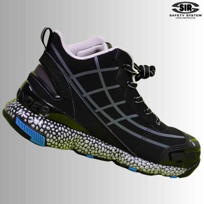 SIR SAFETY SNAKE Veiligheidsschoenen S3 HEREN Werkschoen Zwart - Aluminium Neus en Composiet Tussenzool - Antislip SR - Ademend
