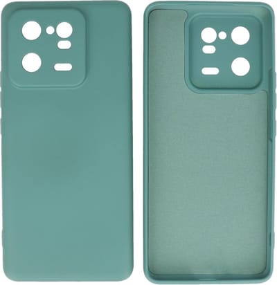 Fashion Backcover Telefoonhoesje - Color Hoesje - Geschikt voor de Xiaomi 13 Pro 5G - Donker Groen