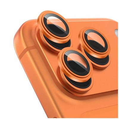 Rosso Camera Frame Protector Geschikt voor iPhone 17 Pro / 17 Pro Max - Case Friendly - 9H Tempered Glass voor Cameralens - Gemakkelijke Installatie met Tray - Oranje