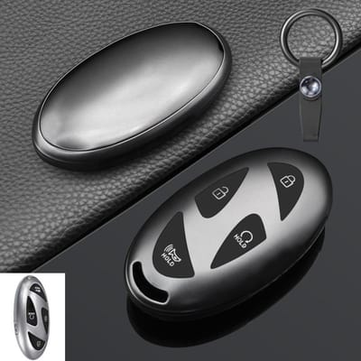 Mode TPU Autosleutelhoes Sleutelhoes Shell Fob Houder Voor Nieuwe Kona Sx2 Voor Hyundai Ioniq 6 Nieuwe Grand Prix Gn7 Auto Accessoires white