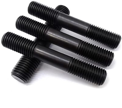 Dailygoods- Draadstangen 10 Stuks - M10 x 100 mm - Koolstofstaal - Kwaliteitsklasse 8.8 - Zwarte Oxidecoating - Voor Bevestigingselementen - Bevestigingsstangen