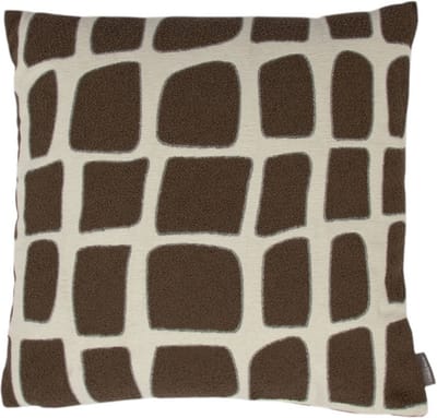 Doby chenille jaquard kussen taupe 45x45cm