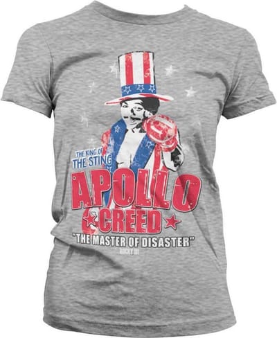 Rocky Dames Tshirt -S- Apollo Creed Grijs