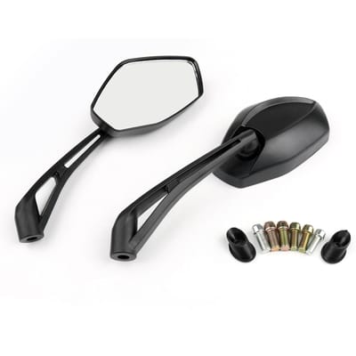 Universele Achterzij Spiegel Motorfiets Scooter Straatfiets 8mm 10mm black