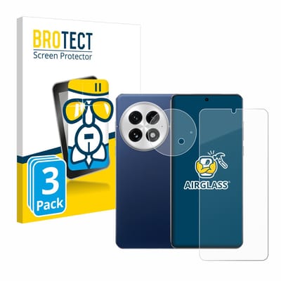 Screenprotector 3 Stuks voor OnePlus 13 (Voor+Camera) Beschermglas transparant