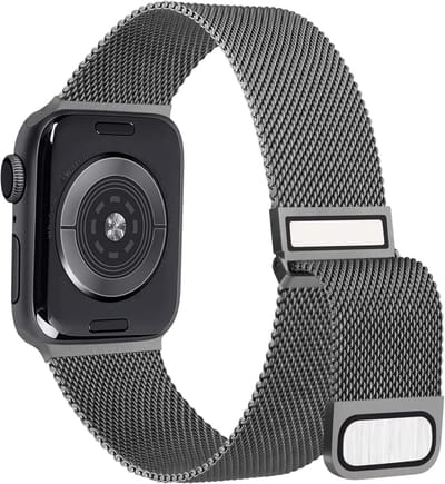 Metalen armband voor Apple Watch, roestvrij staal, geschikt voor 38 mm, 40 mm, 41 mm, 42 mm, 44 mm en 45 mm, unisex ontwerp voor heren en vrouwen, stijlvol en duurzaam