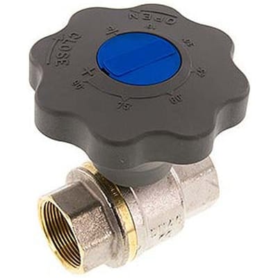Rp 2 inch Soft Close Hand Wheel Gas en Water 2-Weg Messing Kogelkraan - BL2BN-M-SCL-DWGA-200