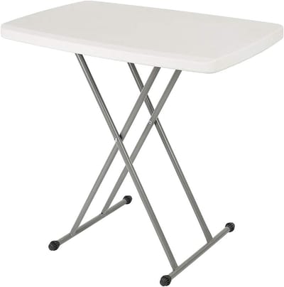 Tuineettafel - Klaptafel - Buiten eten - In hoogte verstelbaar - 76 x 50 x 74 cm - Zwart of grijs