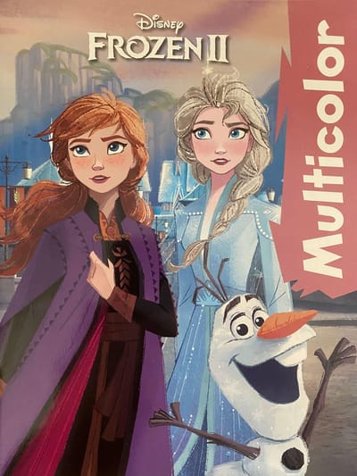 MultiColor Kleurboek Disney Frozen II - Anna, Elsa & Olaf - 32 Pagina's - 17 Kleurplaten & 17 Voorbeelden - Kleurboek Voor Kinderen - Kleurboek voor Volwassen - Creatief Knutselen - Uitermate Geschikt voor Kleurpotloden & Wasco