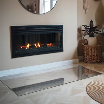 Coloray Vloerplaat Houtkachel - Plaat voor Onder Kachel - 140 cm x 70 cm - Kachel Vloerplaat - Grijs Vloerplaat Kachel - Verwarmingsaccessoires - Vloerplaat Openhaard - Houtkachel Accessoires - Vloerplaat Voor Kachel