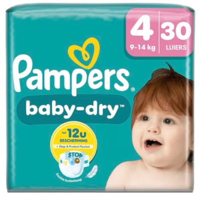 Pampers Baby Dry Luiers Maat 4 (9-14 kg) 30 stuks