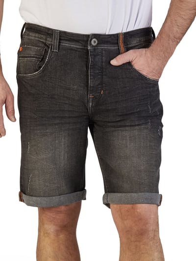 riverso Heren Short Broeken RIVTom regular/straight Fit Zwart W 46 Volwassenen Stretch Jeans Korte Broek