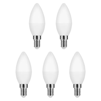 Modee E14 LED Lamp 7W - 700lm - 6000K - Daglicht Wit - LED Kaarslamp B35 - Vervangt 54W Halogeen Gloeilamp - 5 stuks