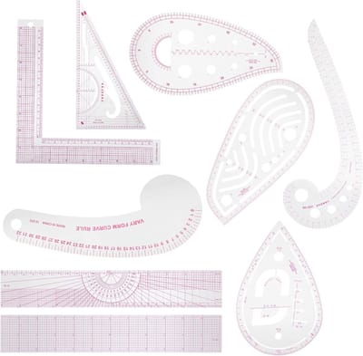PVC-maatliniaalset, quiltsjablonen Naaicurve-liniaal op maat voor naaien