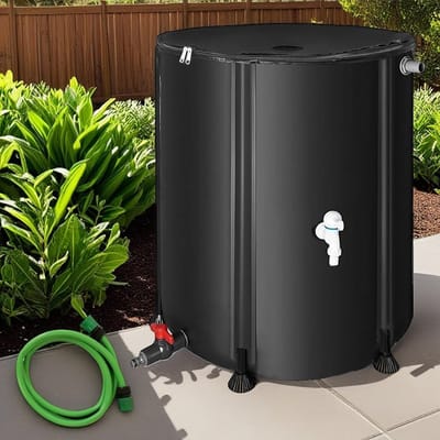 Opvouwbare Regenton 100 Liter met Afvoerkraan en Overloopbeveiliging voor Tuinirrigatie