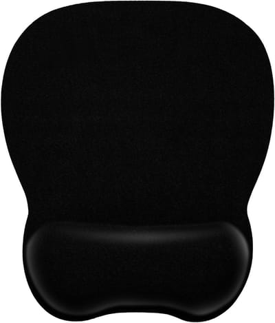 Muismat met Polssteun, Gaming Ergonomische Muismat van Memory Schuim met Anti-slip Base, Mouse Pad, Ultra Dunne Slijtvaste Muis Mat voor Kantoor en Reizen, Accessoire voor PC Laptop, Zwart