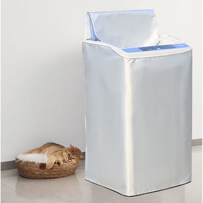Wasmachinehoes - Stofdicht en waterdicht polyester - Wasmachine-drogerhoes met zilveren coating - Verstelbare zonwering