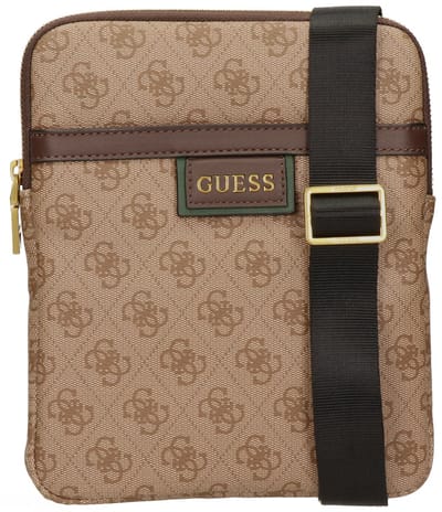 Guess, Vezzola, Textiele Crossbody Tas, Bruin, 19 x 24 x 2cm, Voor Mannen