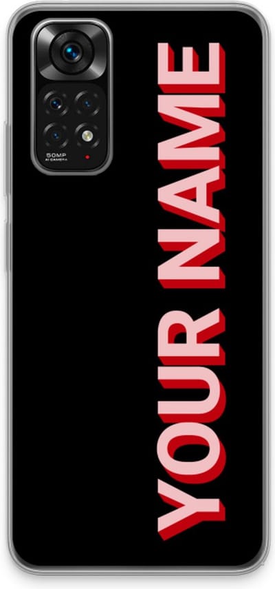Gepersonaliseerd - Case Company® - Hoesje geschikt voor Xiaomi Redmi Note 11 hoesje - Namecase - Soft Cover Telefoonhoesje - Bescherming aan alle Kanten en Schermrand