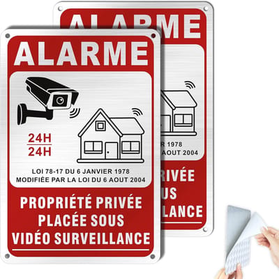 Alarmpaneel voor Privébezit - Videobewaking en Beveiliging Sticker