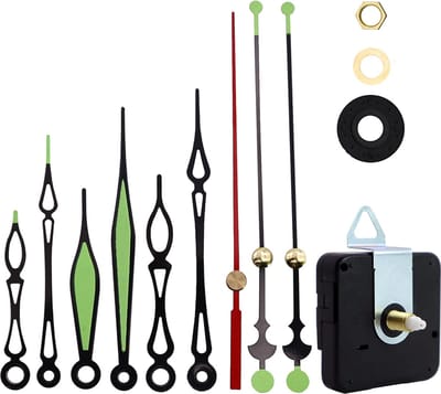 GWS Stille Klok Uurwerk Set met Lichtgevende Wijzers – Perfect voor Reparaties of DIY Projecten