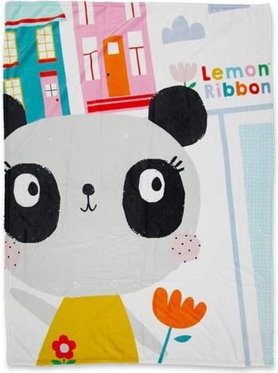 Lemon Ribbon Fleecedeken Manta Junior 100 X 135 Cm Polyester Wit