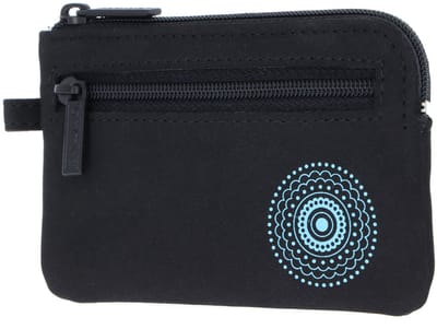 oxmox sleutelgeval New Cryptan Keyholder Circle Bloom Print Cyan Black zwart