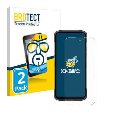 BROTECT - Screenprotector voor Doogee Blade 10 Power - Folie Beschermfolie transparant 2 Stuks