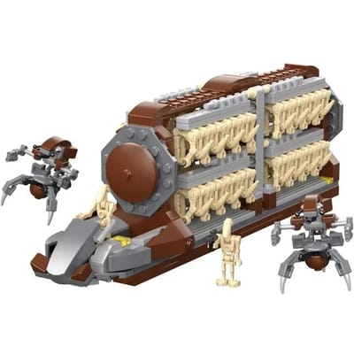 522PCS Blocs de Construction Véhicule de Transport Guerre Spatiale Soldat de Guerre Alien Modèle de Voiture Briques Ornements de Bureau Jouets pour Enfants Cadeaux de Fête gray