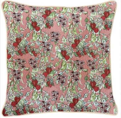 Kussenhoes - Gobelinstof - Wild Strawberry - Aardbei - Aardbeien - Claire Louise Design - 45 x 45 cm
